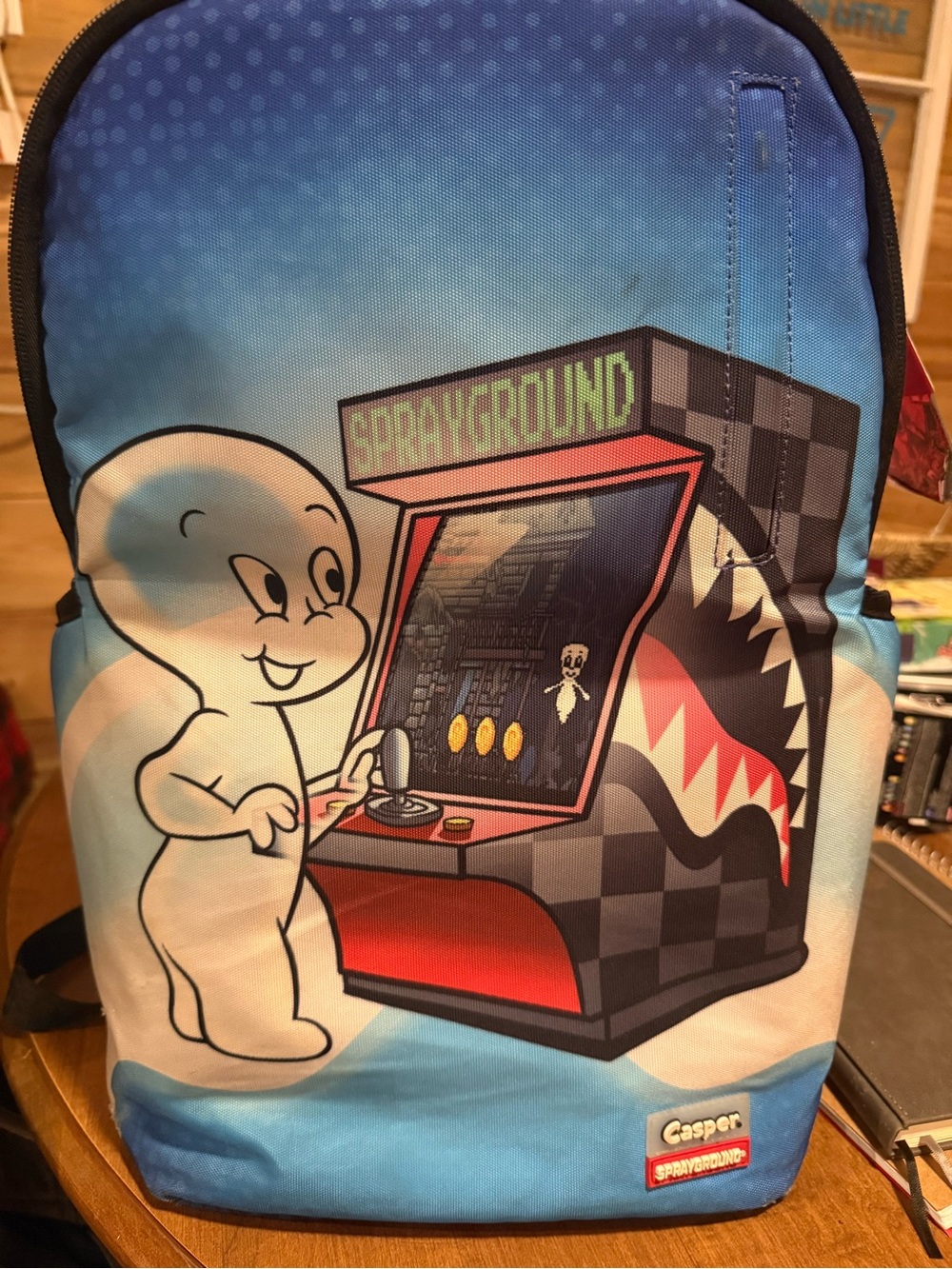 Sprayground Blue Casper Arcade Graphic Backpack